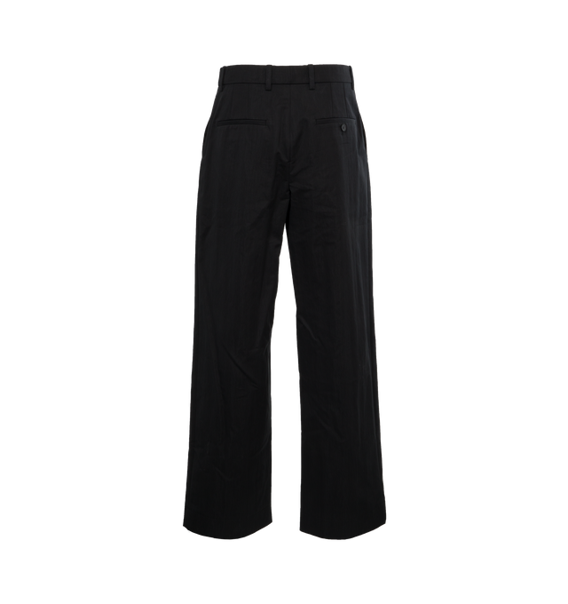 Image 2 of 4 - BLACK - WARDROBE.NYC Drill Chino is designed with front pleats and straight leg for everyday wear. Design details include side seam pockets and a covered fly with button closures. Outer: 78% Cotton 22% Polyamide, Pocket Lining: 100% Cotton.Made in Slovakia 