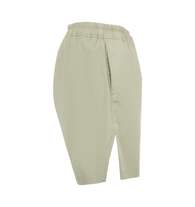 Image 3 of 3 - GREY - Rick Owens Men's Boxer Shorts featuring elasticated drawstring waistband, slip pockets to the sides, side slits at the hem. Cotton 97%, Elastane 3%. 