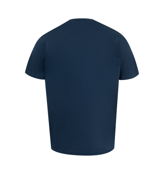 Image 2 of 2 - BLUE - Casablanca Tennis Club Icon T-Shirt has a crew neck, a signature logo print on the chest, and short sleeves. 100% cotton.  