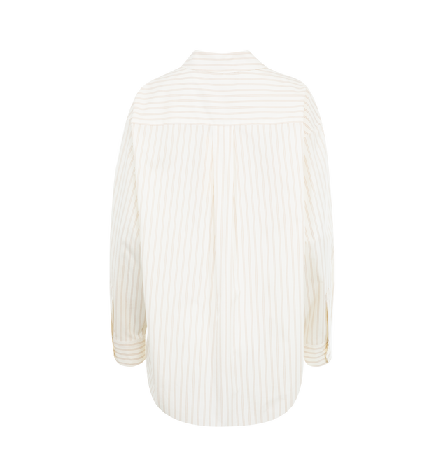 Image 2 of 2 - WHITE - MARNI Striped Top with front button fastening, buttoned cuffs, embroidered logo and keyhole neck. 100% cotton. 