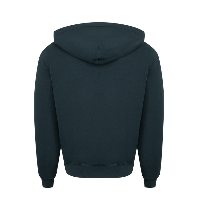 Image 2 of 2 - BLACK - ONE OF THESE DAYS Into The Distance Zip Up Hoodie featuring an embroidered graphic on front, front zip closure, fixed hood, split kangaroo pocket and ribbed cuffs and hem. 100% cotton. 