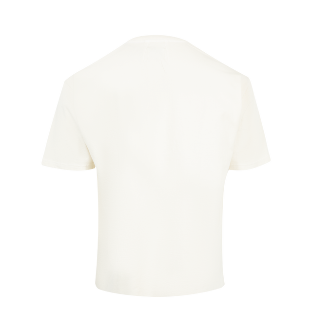 Image 2 of 2 - WHITE - Rhude Poster T-Shirt has a crew neck, brand graphics at the front, and short sleeves. 100% cotton.  