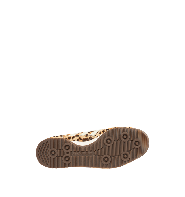 Image 4 of 5 - BROWN - ADIDAS Leopard Print SL 72 OG Sneaker featuring regular fit, leather upper, textile sockliner, rubber outsole, pony hair finish, leopard print, Ecotex textured tongue, Trefoil branding on tongue and heel and textured tongue. 