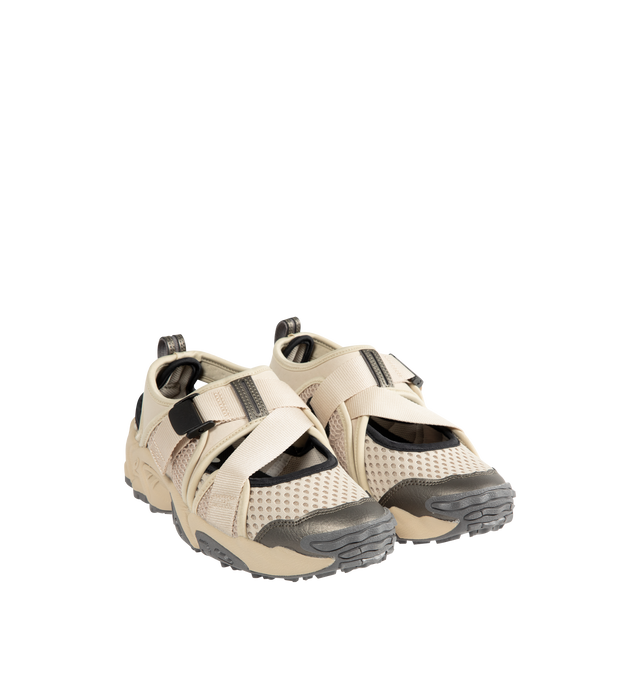 Image 2 of 5 - NEUTRAL - ASICS Mens Sneakers feature a breathable mesh and textile upper with GEL cushioning technology for enhanced comfort. Designed with a belt-style closure, heel pull tab, and durable rubber outsole. Upper: Mesh and Textile; Midsole: GEL Cushioning; Outsole: Rubber. Made in Vietnam. 