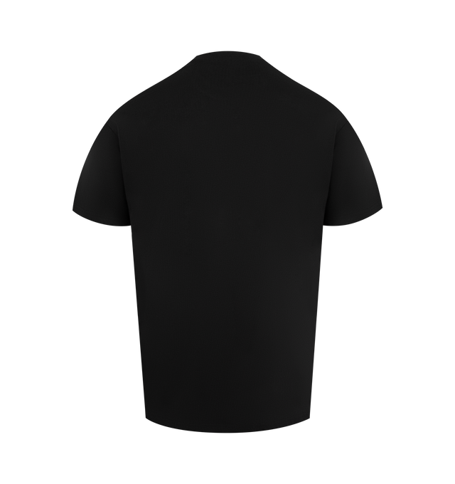 Image 2 of 2 - BLACK - GIVENCHY Logo T-shirt in cotton with GIVENCHY Paris embroidery featuring short-sleeves, crew neck, GIVENCHY Paris gros grain patch with zigzag stitchings embroidered on the front. 100% cotton. Made in Portugal. 