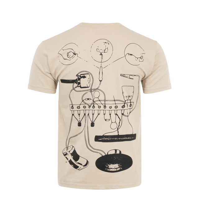 Image 2 of 2 - MULTI - Pleasures Input T-Shirt has a crew neck and screen printed design. 100% cotton. Made in USA.  