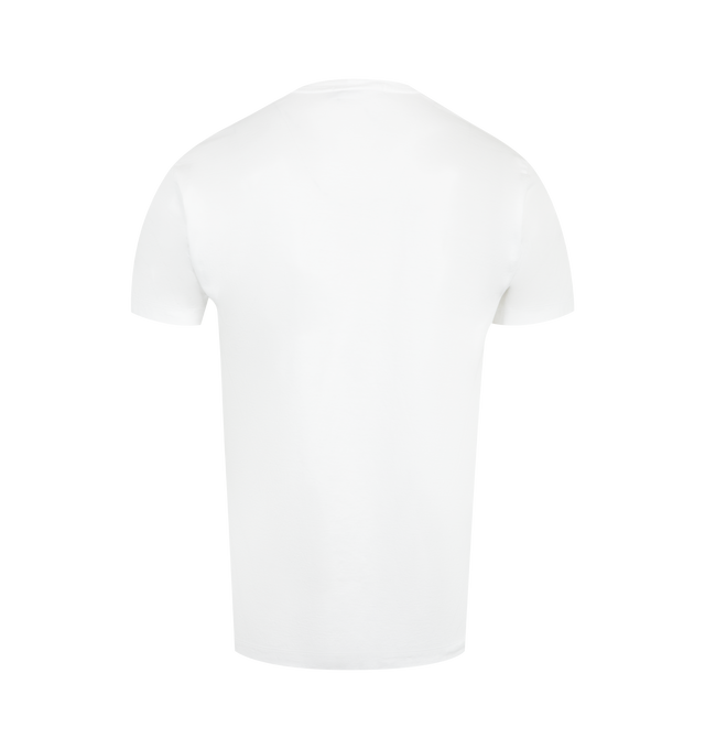 Image 2 of 2 - WHITE - STONE ISLAND Logo T-Shirt featuring crew neck, short sleeves, logo label on the chest and straight hem. 100% cotton. 