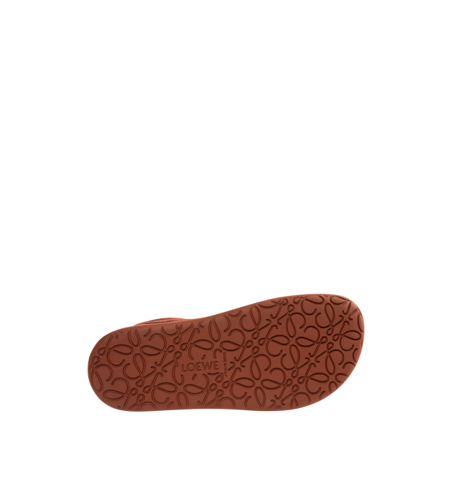 Image 4 of 5 - ORANGE - LOEWE Jambo Sneaker in suede calfskin featuring a full monochrome look with an asymmetric toe shape, a nappa fussbett, 25mm heel, lace closure, L monogram at the side, embossed LOEWE on the heeltab and Anagram-embossed rubber cupsole. Calf suede. Made in Italy. 