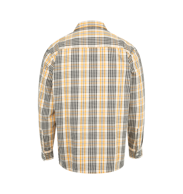 Image 2 of 2 - BROWN - Carhartt WIP Mandlik Shirt has a spread collar, a front button closure, chest button patch pockets, and a button cuffs.  100% cotton.  