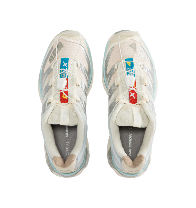 Image 5 of 5 - WHITE - SALOMON XT-4 OG Sneaker featuring mesh and textile upper with Contragrip rubber sole, Quicklace  system, Contragrip  sole for all-terrain performance, waterproof, one pull-tightening and Removable OrthoLite  insole.  