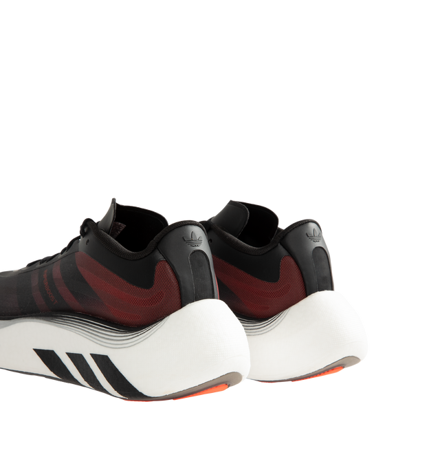 Image 3 of 5 - BLACK - Adidas Hyperboost EPHR LT Sneakers feature a semi-transparent mono mesh upper that showcases the internal exoskeleton for a lightweight feel, enhanced breathability, and a modern aesthetic. This designer sneaker combines innovative construction with everyday comfort and performance. Main Material: Mesh and Synthetic. 
