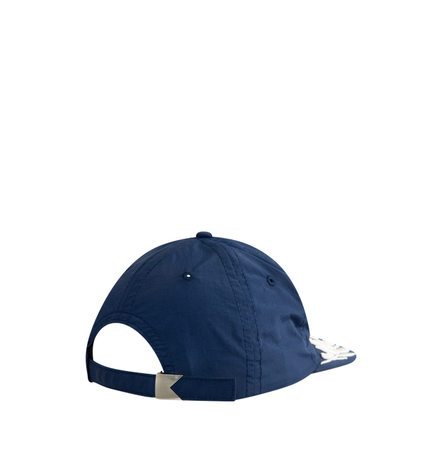 Image 2 of 3 - NAVY - RHUDE Camden Town Hat featuring adjustable back strap, flat brim and logo on front.  