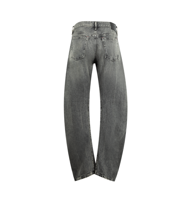 Image 2 of 3 - BLACK - ACNE STUDIOS 2006F Gothik Jean featuring loose fit, low waist, wide shaped leg, long length, 5-pocket construction and button fly closure. 82% cotton, 18% lyocell. 