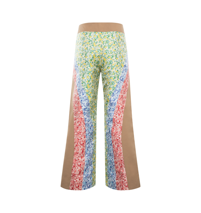 Image 2 of 2 - MULTI - ROSIE ASSOULIN Side Panel Surf Pant featuring wide-leg, board short details up top, a drawstring waist and pattern throughout. 100% cotton. 