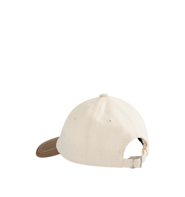 Image 2 of 2 - WHITE - JACQUEMUS La Casquette Gelato Cap is embroidered with a retro-inspired Jacquemus logo on the face and has adjustable back closure. 100% cotton. Made in Bulgaria. 