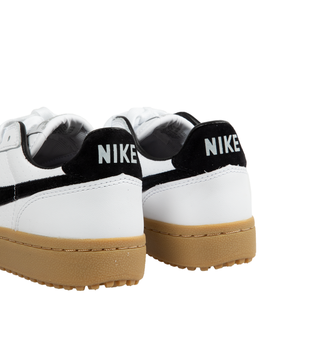 Image 3 of 5 - WHITE - Nike Field General '82 returns with gritty football style, smooth and perforated leather upper with black swoosh, nubby Waffle outsole with a Gum Light Brown finish.  