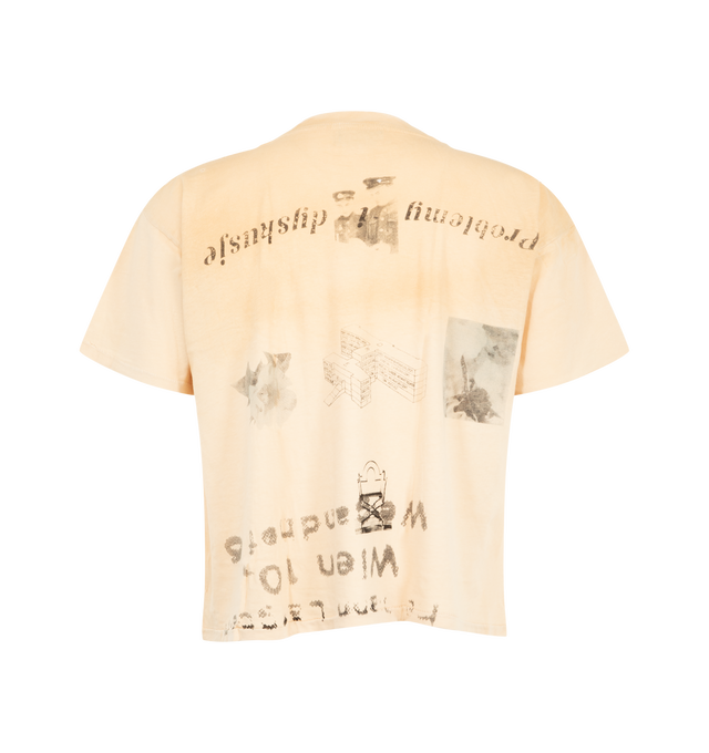 Image 2 of 2 - NEUTRAL - Enfants Riches Dprims Enfants '?????? ?????' Always Ready T-Shirt is crafted from lightweight vintage-texture cotton jersey and features a boxy oversized fit, a rib-knit crew neckline, and single-stitch hems at the cuffs and waist. Designed with artwork printed at the front and back, this signature style is finished with the brand's vintage wash process and distressing throughout for a worn-in look and feel. Main Material: Cotton Jersey. Fit: Boxy Oversized. Made in the USA. 