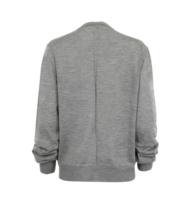 Image 2 of 3 - GREY - The Row Battersea Cardigan has a round neck, a button up front, and ribbed trims. 100% cashmere.  