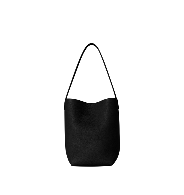 Image 1 of 3 - BLACK - THE ROW Small N/S Park Tote featuring classic tote bag in grained calfskin leather with interior toggle closure and flat handle. 9.8 x 8.7 x 4.7 in. 100% leather. Lining: 100% suede. Made in Italy. 