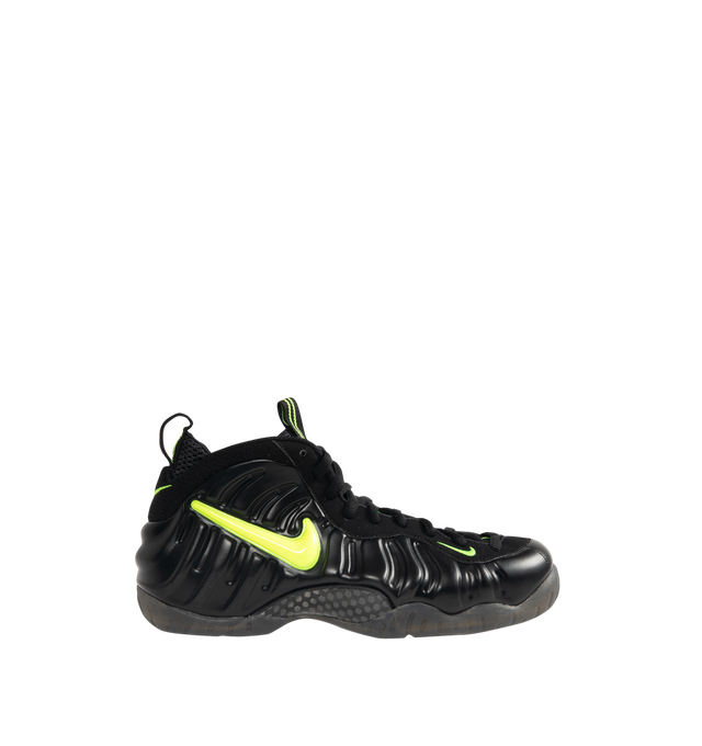 Image 1 of 5 - BLACK - NIKE Air Foamposite Pro Sneaker featuring Foamposite upper that molds to your foot, full-length and heel Zoom Air cushioning, foam midsole and rubber outsole with herringbone tread. 