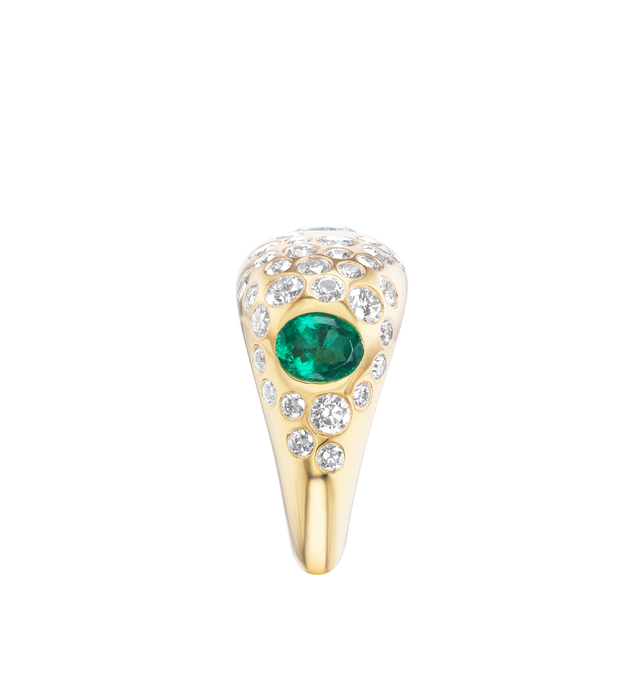 Image 3 of 3 - GOLD - Uniform Object Stone Gauge Ring is carefully crafted in 18K yellow gold with stones of different sizes, shapes, and colors. 1.45CT. Hirshleifers offers a range of pieces from this collection in-store. For personal consultation and detailed information about jewelry, please contact our dedicated stylist team at personalshopping@hirshleifers.com.This item may be restricted for online purchase to international clients. For assistance purchasing this item please contact our dedicated styli 