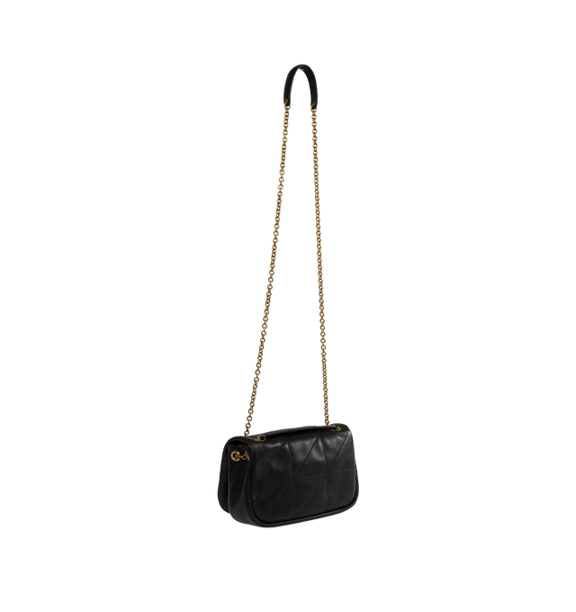 Image 2 of 4 - BLACK - SAINT LAURENT Jamie 4.3 Mini Chain Bag featuring magnetic snap closure, one flat pocket, quilted overstitching and sliding leather and chain strap. 7.9" X 4.7" X 2.8". 100% lambskin. 
