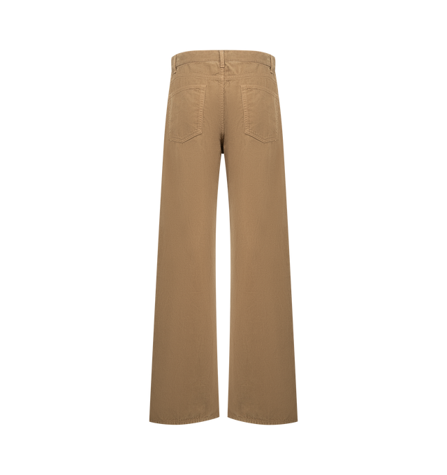 Image 2 of 3 - BROWN - THE ROW Eglitta Pant featuring mid-rise pant in pinwale cotton corduroy with straight fit, tonal topstitching and classic 5-pocket construction. 100% cotton. Made in Italy. 