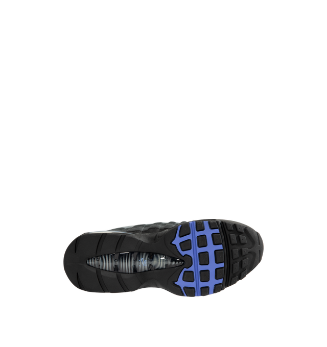 Image 4 of 5 - BLACK - NIKE Air Max 95 Big Bubble "OG" Sneaker featuring synthetic leather and textiles, visible Max Air cushioning provides lightweight cushioning, flex grooves in the midsole and outsole, foam midsole and rubber outsole. 