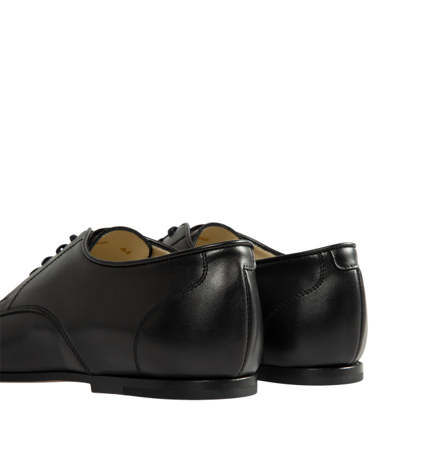 Image 3 of 4 - BLACK - Kaptain Sunshine Men's KS Canadian Officer Shoes are crafted from premium cow leather and feature a special-order design produced in collaboration with Reproduction of Found. Inspired by classic Canadian military officer footwear, this refined silhouette combines heritage military influences with elevated craftsmanship and everyday versatility. Main Material: Cow Leather.Made in Italy. 
