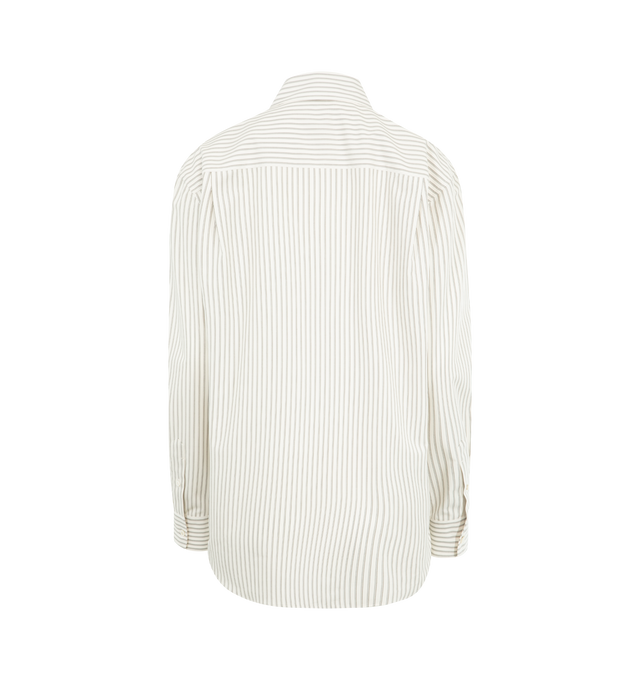 Image 2 of 2 - WHITE - THE ROW Gavina Shirt featuring button-down closure, sharp collar and buttoned cuffs, relaxed silhouette and cotton poplin fabric. 100% cotton. Made in Italy. 