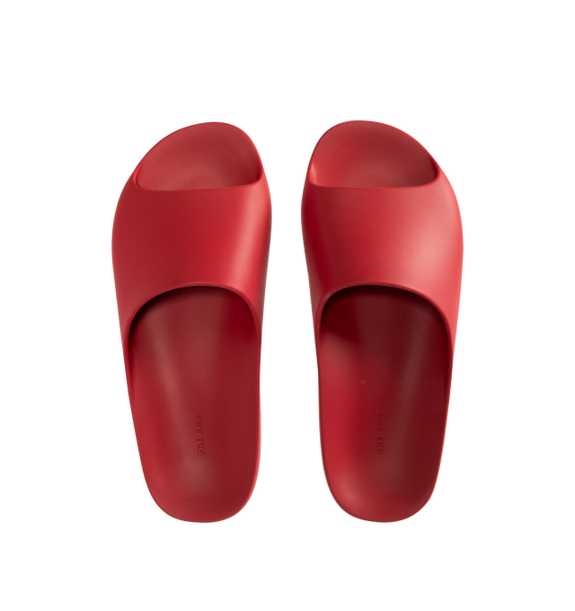 Image 5 of 5 - RED - THE ROW Ama Slide featuring smoothly curved slide sandal in lightweight rubber with contoured footbed and seamless construction. 100% rubber. Made in Italy. 