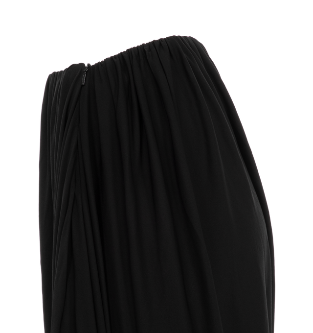 Image 3 of 3 - BLACK - LOEWE Draped Trousers featuring relaxed fit, regular length, mid waist, loose leg, low crotch, draped construction, side zip fastening and seam pockets. 100% viscose.  