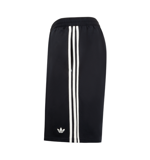 Image 4 of 4 - NAVY - ADIDAS X WALES BONNER Twill Track-Short featuring embroidered logo, two side pockets, one back pocket and signature stripes. 75% cotton, 25% recycled polyester. 