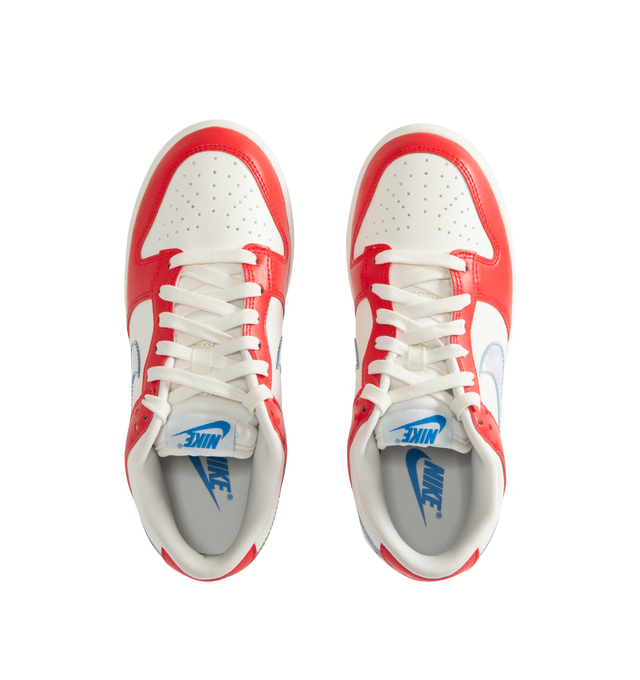 Image 5 of 5 - RED - Nike Women's Dunk Low WNBA 30th Sneaker featuring upper that softens and gains vintage character with wear, foam midsole, rubber outsole with classic pivot circles, padded collar and rubber outsole. Imported 