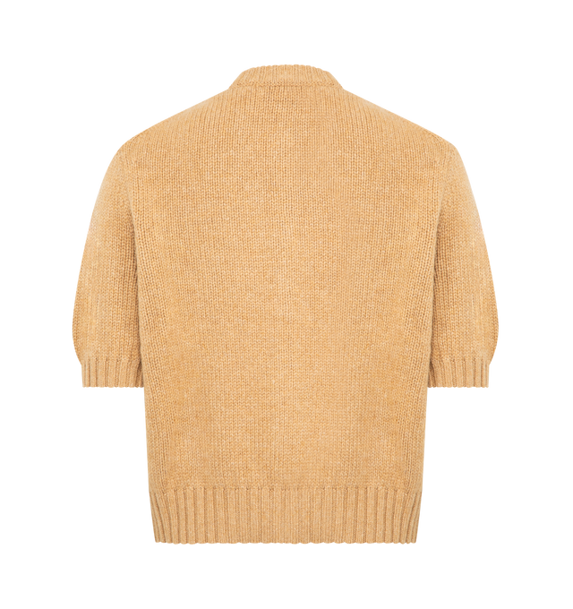 Image 2 of 2 - BROWN - KHAITE Nora Cardigan featuring a fitted, jersey-stitched cardigan in luscious cashmere knit for soft structure, grosgrain at self placket and ribbing at crewneck, cuffs, and hem. 100% cashmere. 