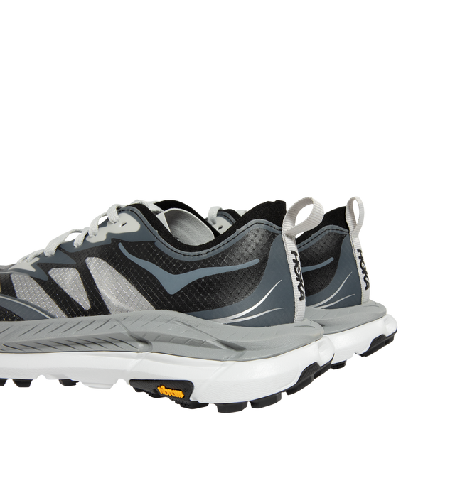Image 3 of 5 - GREY - Hoka Men's U Mafate Speed 4 Lite Sneaker featuring ripstop and rubber upper with vibram sole, lace-up front, flat tongue design and padded collar. Imported from Vietnam. 