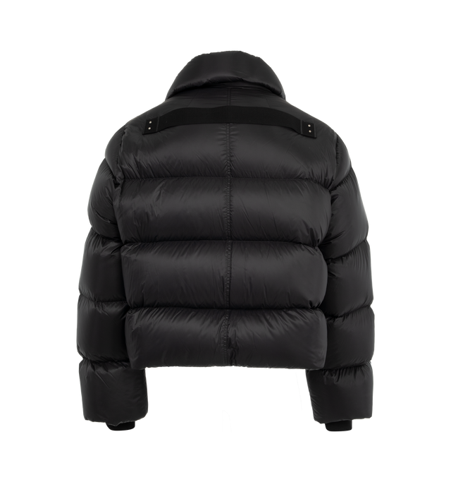 Image 2 of 2 - BLACK - RICK OWENS Turtle Down Jacket featuring long-sleeved, short, quilted padding, high neck and zip closure. 100% nylon. Padding: 90% goose down, 10% feather. 