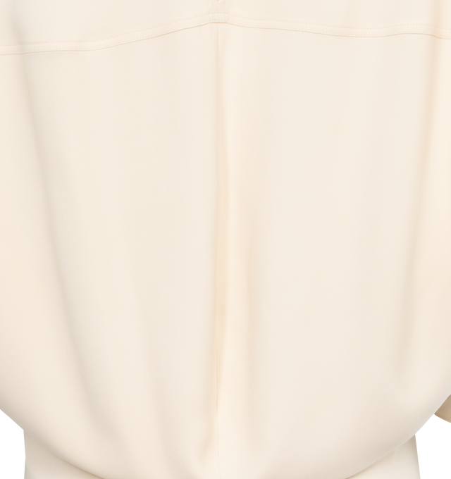 WHITE - STELLA MCCARTNEY Stretch Cady Top featuring drop shoulders, crew neckline, short sleeves, relaxed fit and hook keyhole back. Viscose/elastane. Made in Poland.