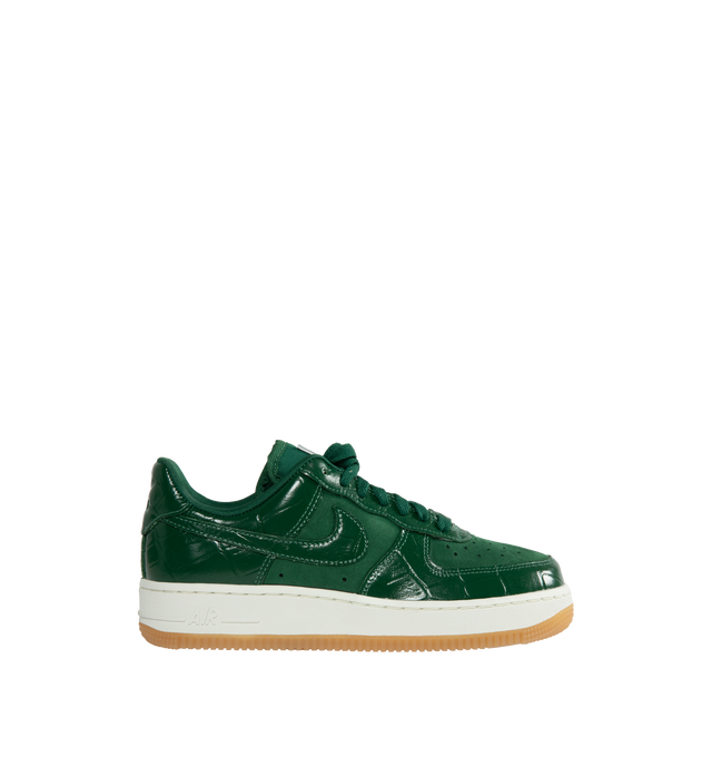 GREEN - NIKE Air Force 1 '07 LX Sneaker featuring Nike Air unit in the sole provides lightweight cushioning, removeable insole and lather and textile upper/synthetic lining/rubber sole.