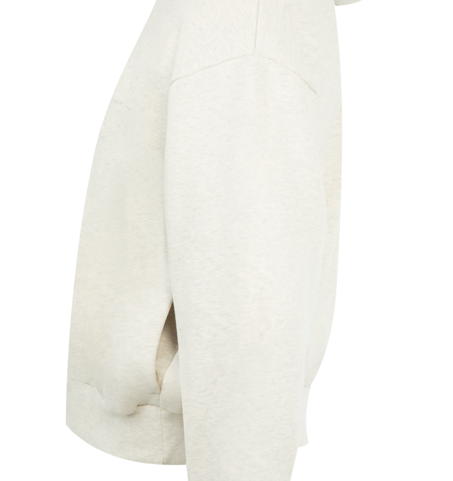 Image 3 of 3 - WHITE - FEAR OF GOD ESSENTIALS Classic Hoodie featuring pull-on styling, attached hood, side seam pockets, front embossed logo and heavyweight knit fabric with fleece lining. 80% cotton, 20% polyester. 