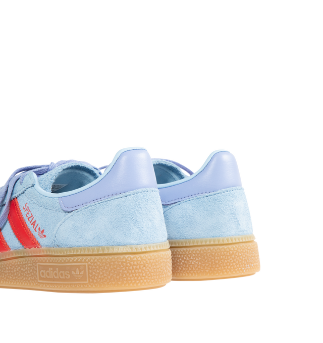 Image 3 of 5 - BLUE - ADIDAS Handball Spezial Sneaker featuring smooth leather upper accented with premium suede details, regular fit, lace closure, synthetic lining and rubber outsole. 