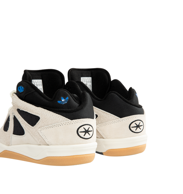 Image 3 of 5 - WHITE - ADIDAS x Bad Bunny BadBo 1.0 Sneaker featuring premium nubuck and hairy teasel suede with the signature star logo inspired by the Puerto Rico flag. 