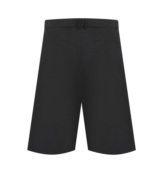 Image 2 of 3 - BLACK - WILLY CHAVARRIA Chilango Short featuring button fly closure, 4-pocket styling, pleated trim and midweight suiting fabric. 100% cotton. Made in Italy. 