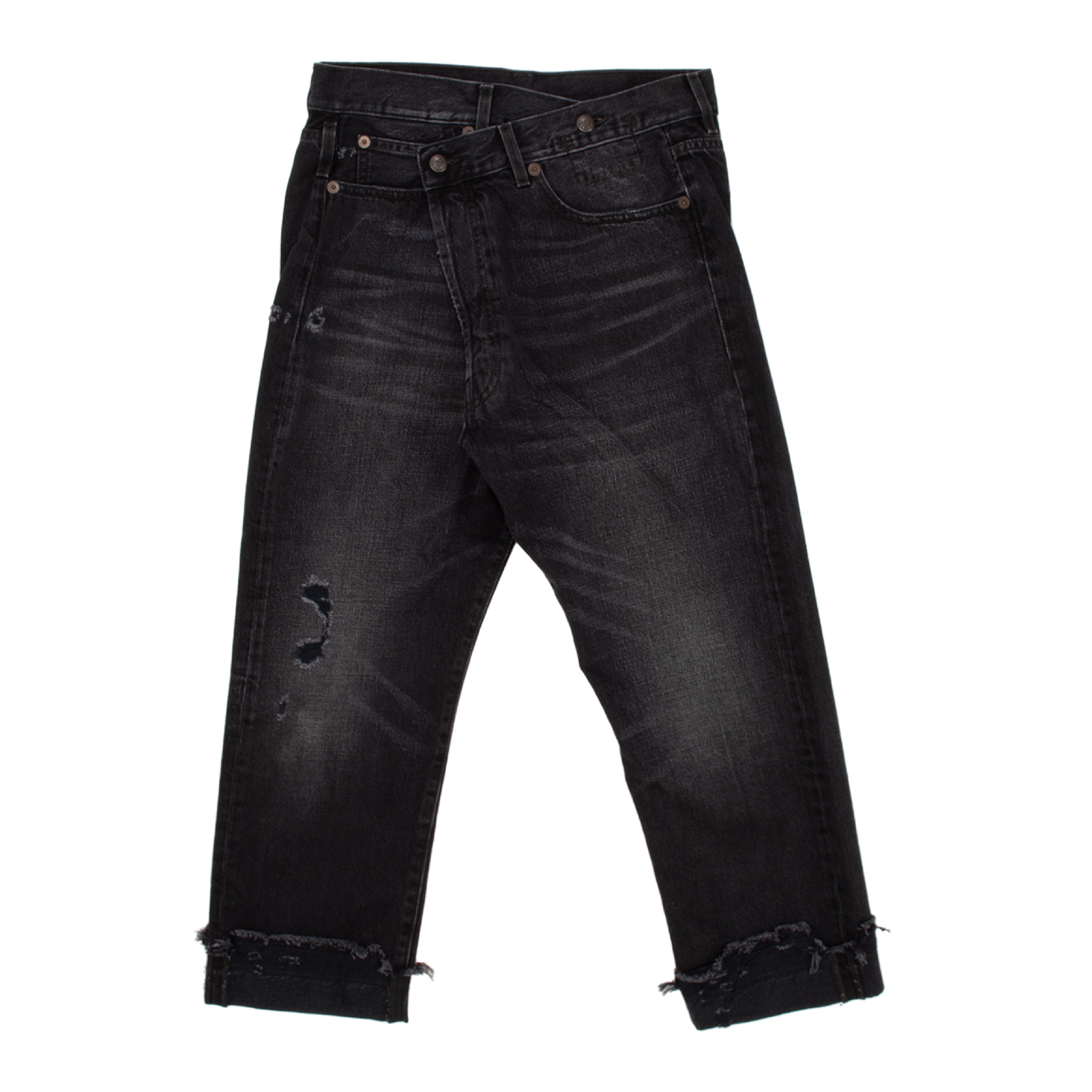 R13 CROSS OVER JEANS BLACK WOMENS HIRSHLEIFERS